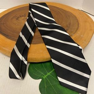 Elite by Brent Morgan Striped Silk Tie